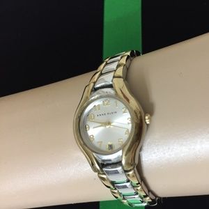 ANNE KLEIN LADIE'S TWO-TONE BRACELET WATCH SILVER